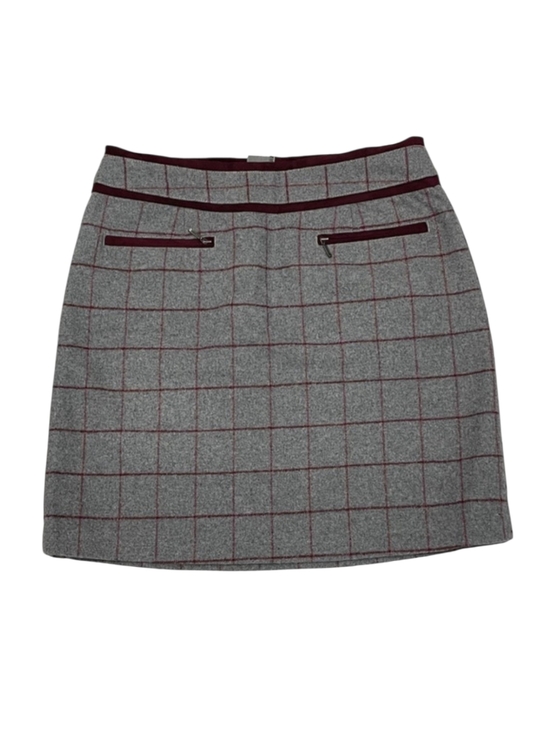 Bob Timberlake Dresses & Skirts - NWT Bob Timberlake Grey & Maroon Plaid Wool Blend Mini Skirt Clueless Vi…